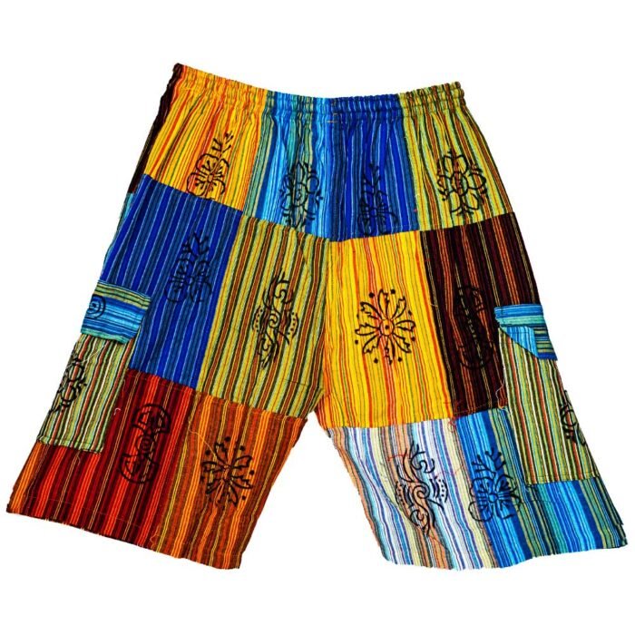 Patchwork Shortsit Cargo Hippie (keltainen sekoitettu) 2