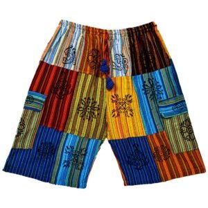 Patchwork Shortsit Cargo Hippie (keltainen sekoitettu)